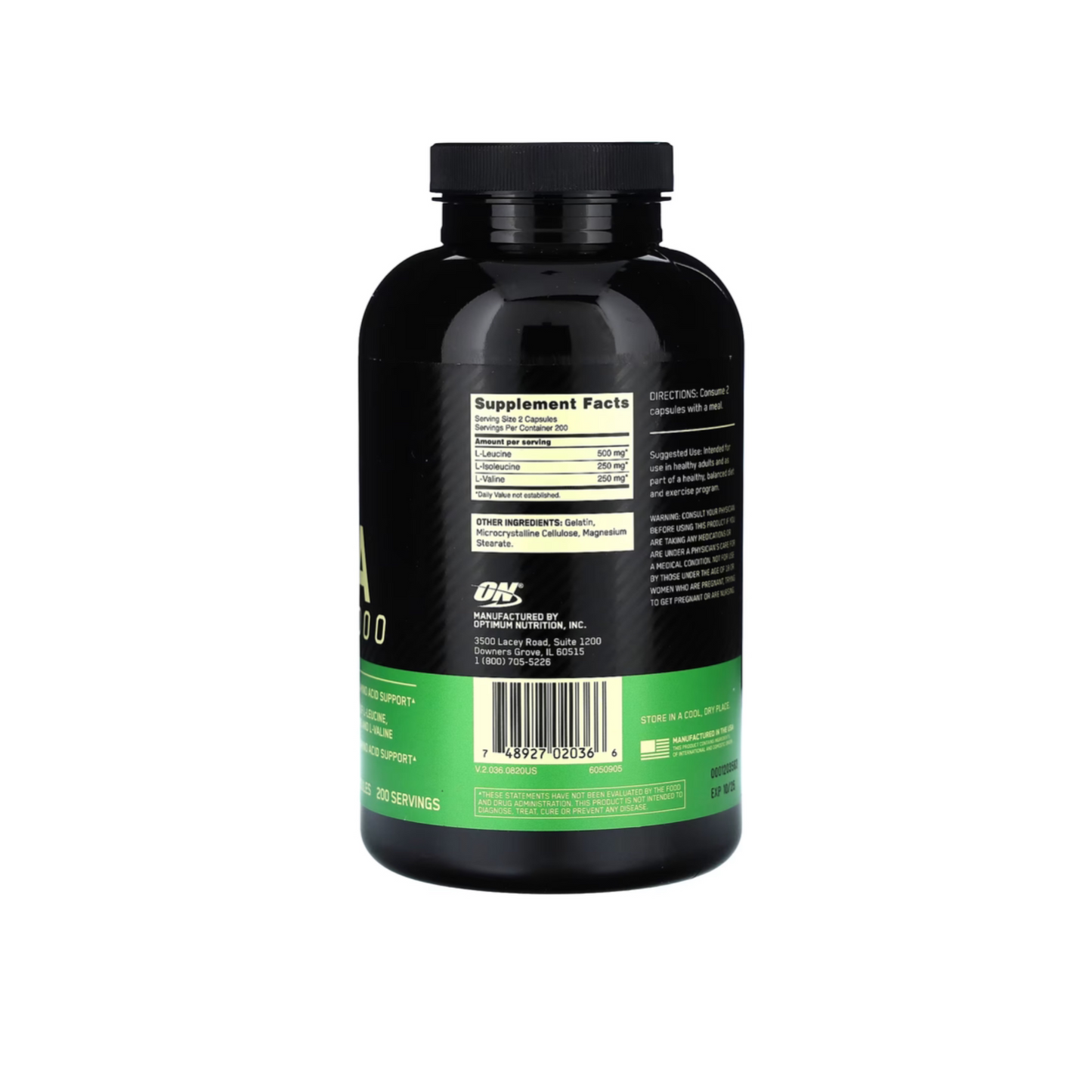 Optimum Nutrition Branched-chain amino acids 400 Capsules